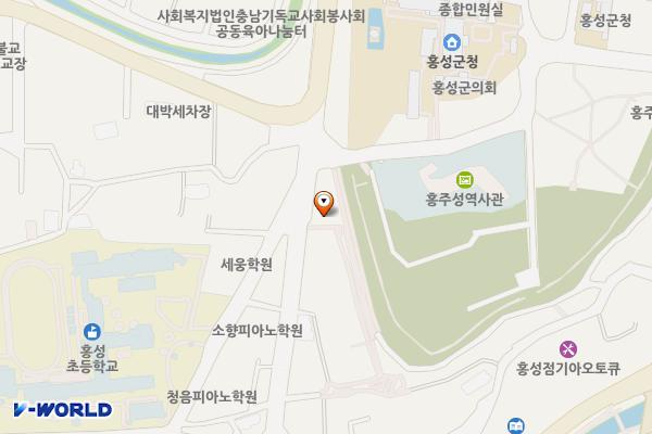 (구)부흥마트 맞은편 임시주차장 위치 지도 — 충청남도 홍성군 홍성읍 오관리 622-6