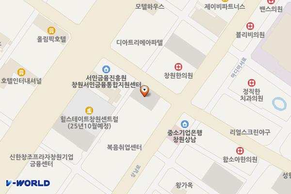 (주)우리은행 창원금융센터 위치 지도 — 경상남도 창원시 성산구 상남로 83