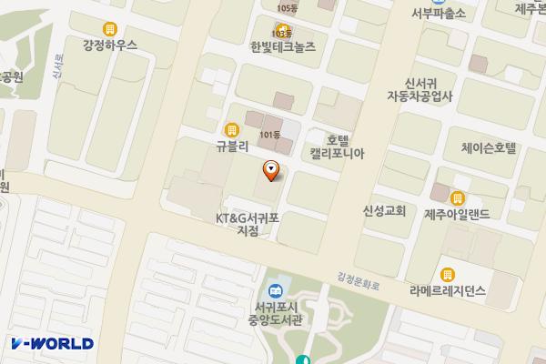 스위트메이서귀포호텔 위치 지도 — 제주특별자치도 서귀포시 김정문화로27번길 9-1