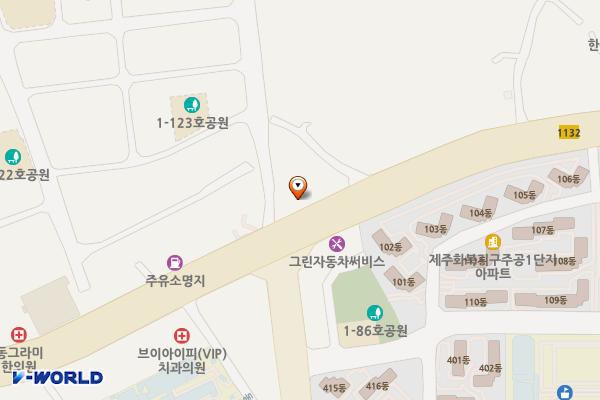현창근부동산 위치 지도 — 제주특별자치도 제주시 일주동로 263