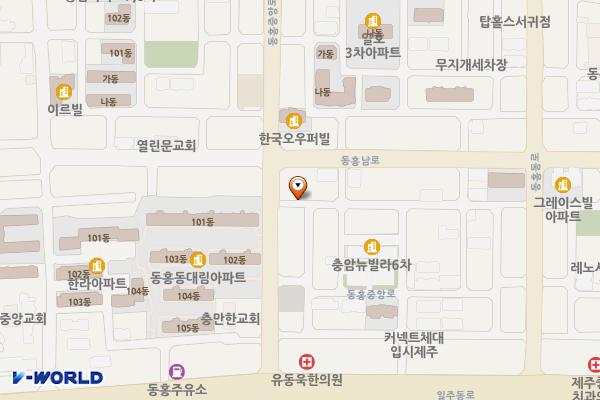 카페띠아모 서귀포동홍점 위치 지도 — 제주특별자치도 서귀포시 동홍중앙로 64