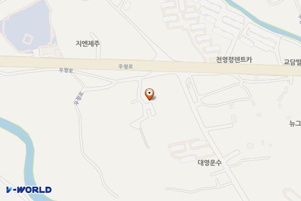 제이원테니스장 위치 지도 — 제주특별자치도 제주시 우평로 71-23