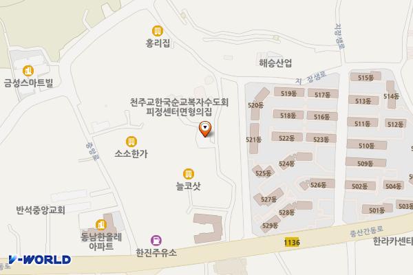 면형의집 위치 지도 — 제주특별자치도 서귀포시 지장샘로 19