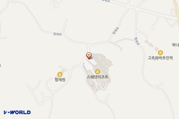 해울펜션 위치 지도 — 제주특별자치도 제주시 한림읍 명재로 100-45