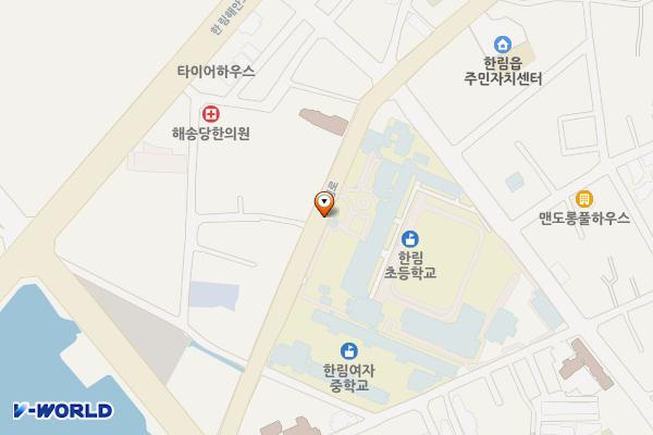 한림초등학교 위치 지도 — 제주특별자치도 제주시 한림읍 한림로4길 16