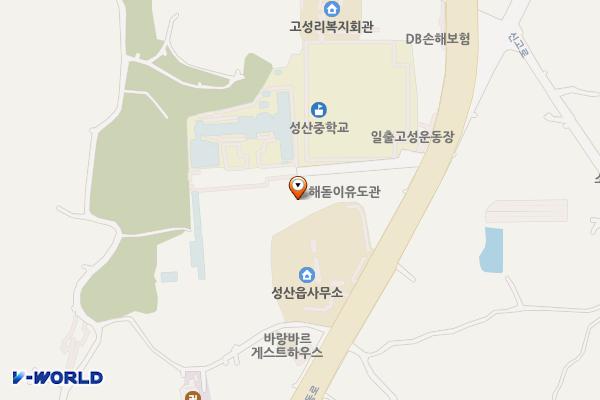 성산중학교 위치 지도 — 제주특별자치도 서귀포시 성산읍 일주동로 4318