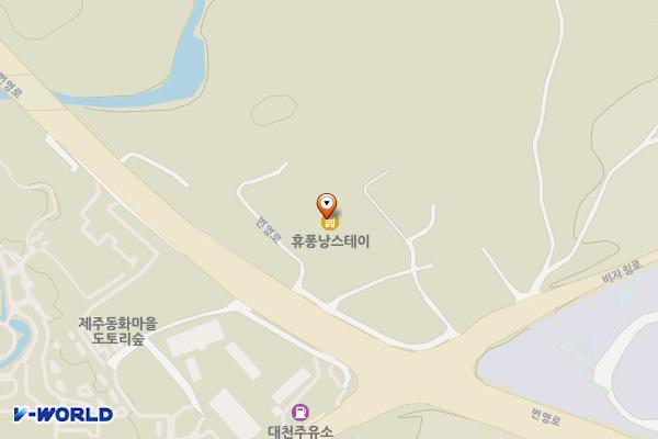 퐁낭펜션 위치 지도 — 제주특별자치도 제주시 구좌읍 번영로 1997-4