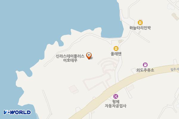 신라스테이 플러스 이호테우 위치 지도 — 제주특별자치도 제주시 외도이동 2084