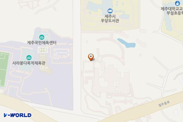 국립제주박물관 후문주차장 위치 지도 — 제주특별자치도 제주시 일주동로 17