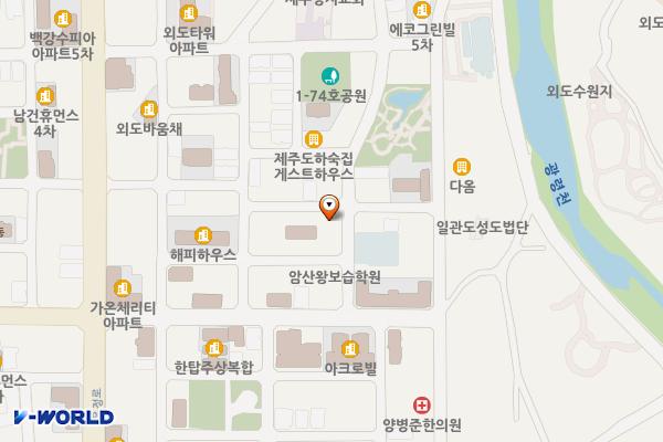 외도구획정리지구공영주차장 위치 지도 — 제주특별자치도 제주시 외도일동 482-1