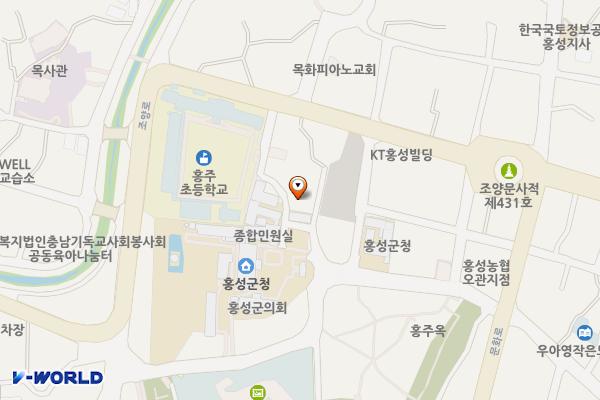 오관리 90-2 주차장(도시재생과뒤) 위치 지도 — 충청남도 홍성군 홍성읍 오관리90-2