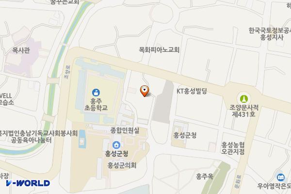 오관리 89-5 주차장(도시재생과뒤) 위치 지도 — 충청남도 홍성군 홍성읍 오관리89-5