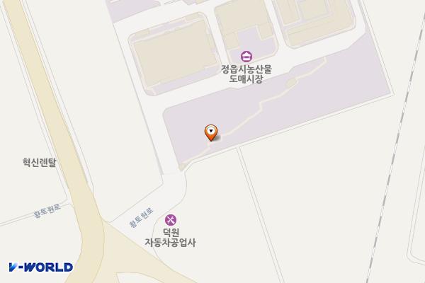 정읍시 농산물도매시장 위치 지도 — 전북특별자치도 정읍시 황토현로 1213-15