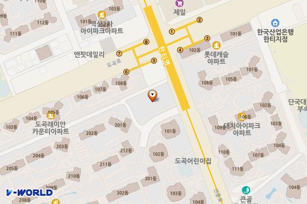 서울강남도곡렉슬상가 위치 지도 — 서울특별시 강남구 선릉로 225