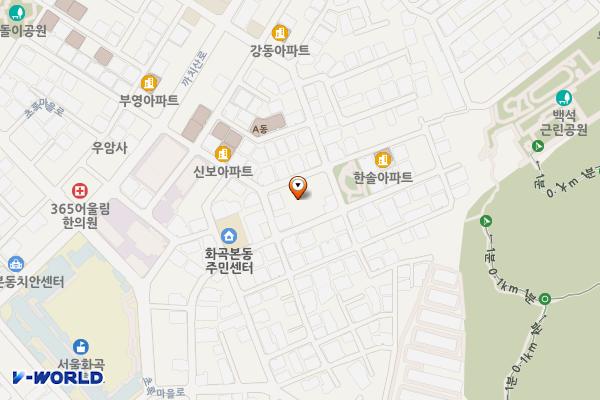 서울화곡본2공영주차장 위치 지도 — 서울특별시 강서구 초록마을로5길 43