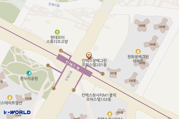 경기고양킨텍스꿈에그린오피스텔201동B4 위치 지도 — 경기도 고양시 일산서구 킨텍스로 240