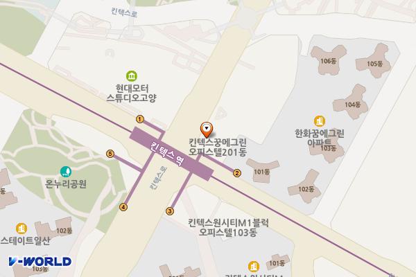 경기고양킨텍스꿈에그린오피스텔201동B4-2 위치 지도 — 경기도 고양시 일산서구 킨텍스로 240