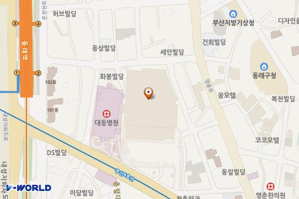 메가마트 동래점 위치 지도 — 부산광역시 동래구 충렬대로 197