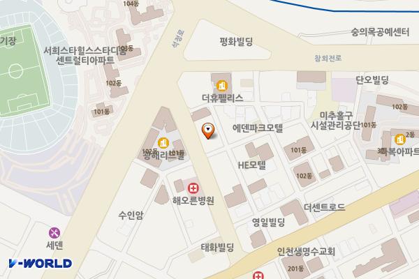 인천미추홀구도원더써밋 위치 지도 — 인천광역시 미추홀구 미추로 58