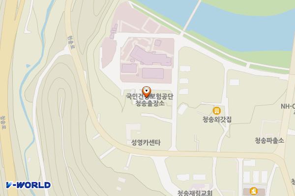 경북청송국민건강보험공단 위치 지도 — 경상북도 청송군 청송읍 의료원길 11