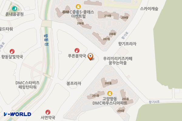 경기고양향동센타프라자 위치 지도 — 경기도 고양시 덕양구 향기로 123