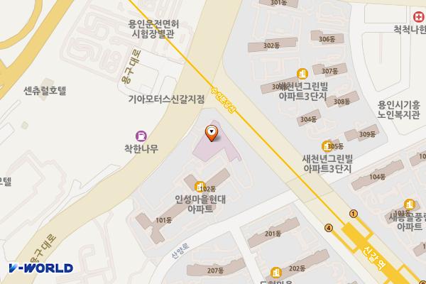 경기용인더원병원 위치 지도 — 경기도 용인시 기흥구 용구대로 2252