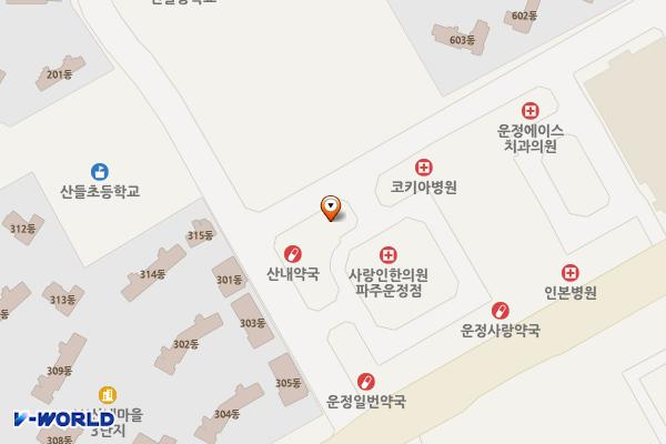 경기파주엠디프라자 위치 지도 — 경기도 파주시 청암로17번길 67