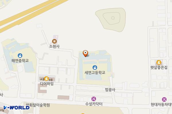 부산남구세연고등학교 위치 지도 — 부산광역시 남구 진남로 82-19
