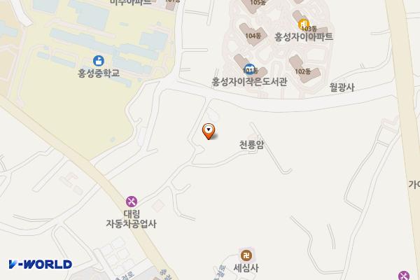 고암리 쌈지주차장 위치 지도 — 충청남도 홍성군 홍성읍 고암리 588-4