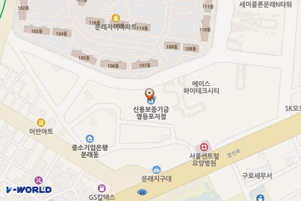 서울영등포구에이스하이테크시티A SITE 위치 지도 — 서울특별시 영등포구 경인로 775