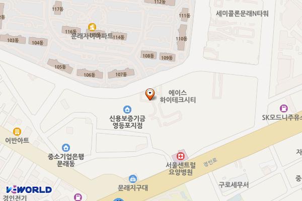 서울영등포구에이스하이테크시티B SITE 위치 지도 — 서울특별시 영등포구 경인로 775