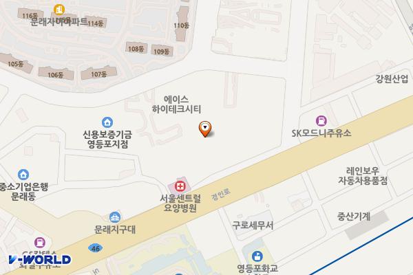 서울영등포구에이스하이테크시티C SITE 위치 지도 — 서울특별시 영등포구 경인로 775