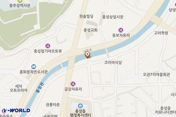 하상 3공구(홍성천~홍성온천) 위치 지도 — 충청남도 홍성군 홍성읍 오관리 457-1