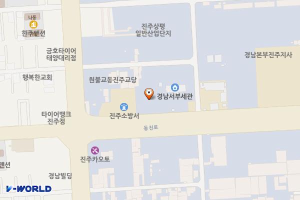 한국전기안전공사 경남서부지사 위치 지도 — 경상남도 진주시 동진로 255