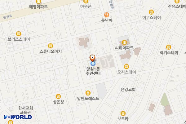 서울마포망원1동주민센터 위치 지도 — 서울특별시 마포구 포은로6길 10