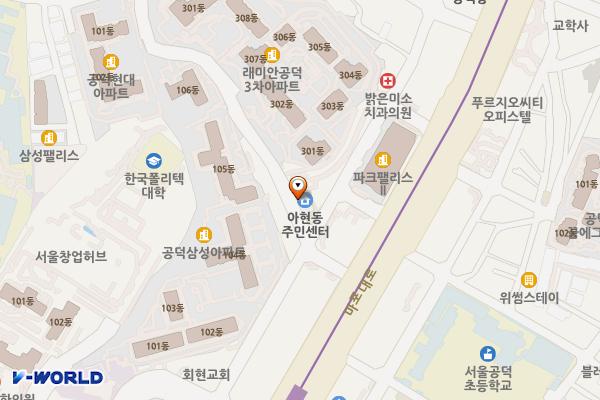 서울마포아현동주민센터 위치 지도 — 서울특별시 마포구 마포대로7길 18
