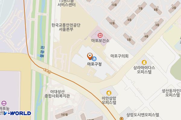 서울마포구청부설주차장 위치 지도 — 서울특별시 마포구 월드컵로 212