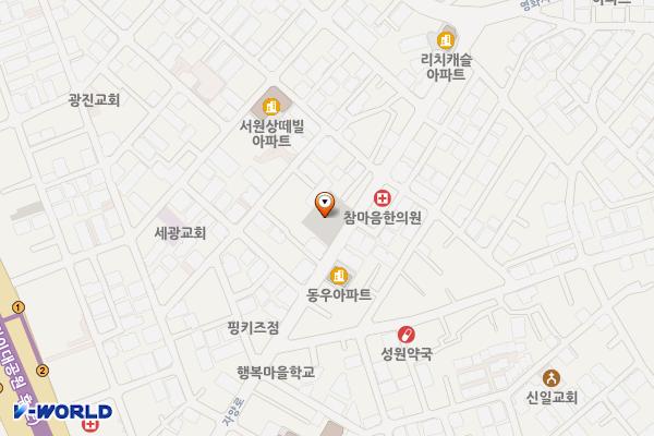 서울광진구 구의2동 주택가 공동주차장 위치 지도 — 서울특별시 광진구 자양로 307