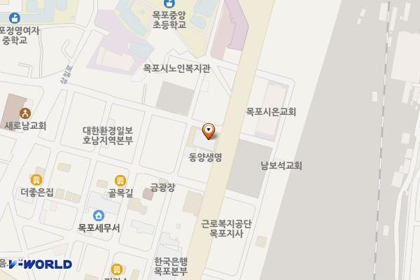 한국전기안전공사 전남서부지사 위치 지도 — 전남광주통합특별시 목포시 호남로 72