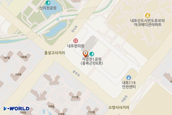 근린상가지역 노상주차장 위치 지도 — 충청남도 홍성군 홍북읍 신경리 1978