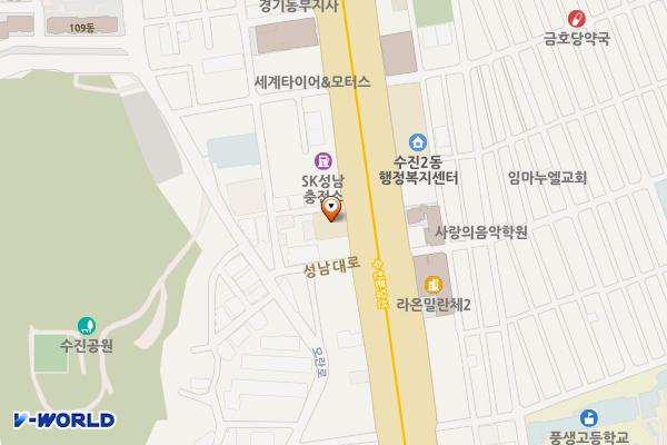 한국전기안전공사 경기중부지사 위치 지도 — 경기도 성남시 수정구 성남대로 1197