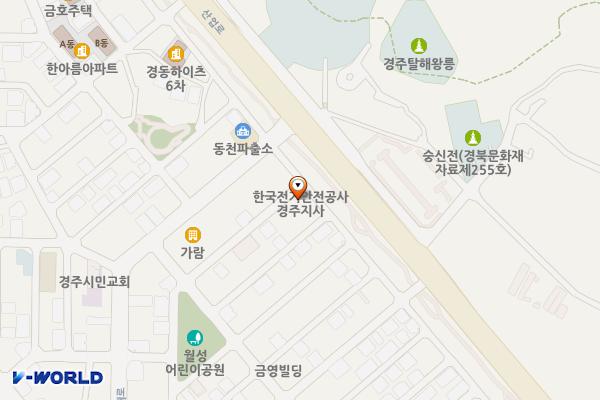 한국전기안전공사 경주지사 위치 지도 — 경상북도 경주시 초당길 161