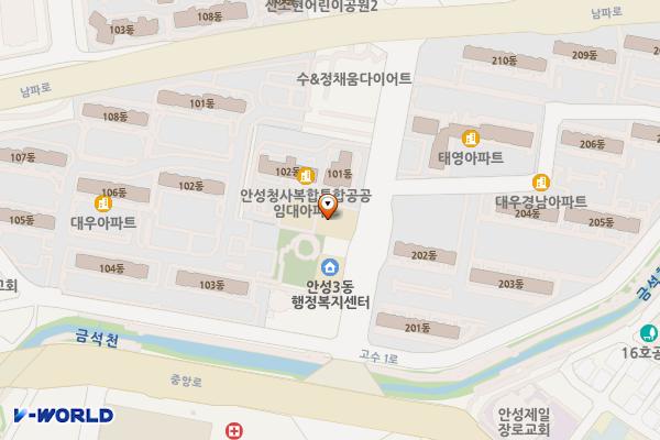 안성3동행정복지센터 위치 지도 — 경기도 안성시 고수2로 17