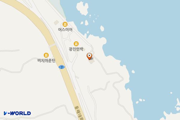 강원양양영동농협 하늘과바다사이 위치 지도 — 강원특별자치도 양양군 현남면 광진1길 10