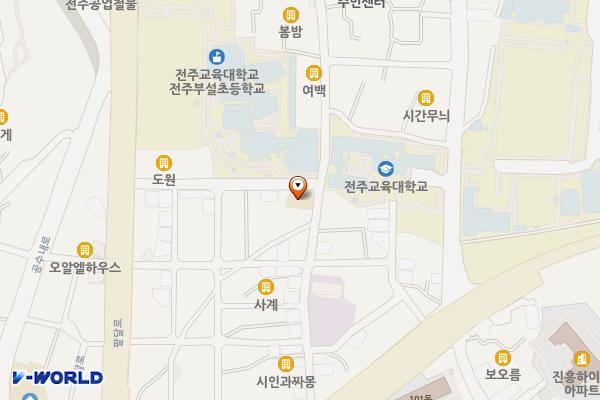 전북전주서서학파출소 위치 지도 — 전북특별자치도 전주시 완산구 서학3길 45