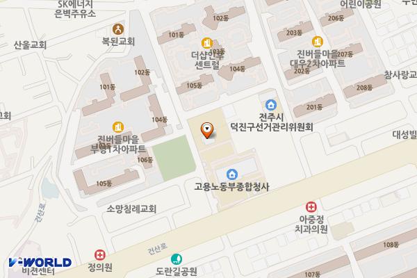 전북전주아중지구대 위치 지도 — 전북특별자치도 전주시 덕진구 진버들4길 10