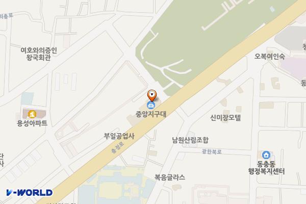 전북남원중앙지구대 위치 지도 — 전북특별자치도 남원시 충정로 43