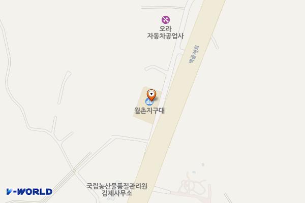 전북김제월촌지구대 위치 지도 — 전북특별자치도 김제시 벽골제로 837