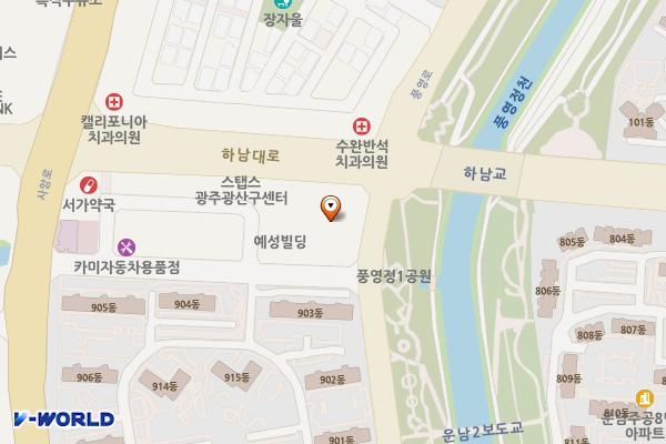 광주우석빌딩 위치 지도 — 전남광주통합특별시 광산구 풍영로 83