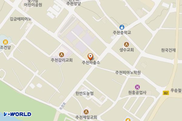 경찰강원주천파출소 위치 지도 — 강원특별자치도 영월군 주천면 주천로 75